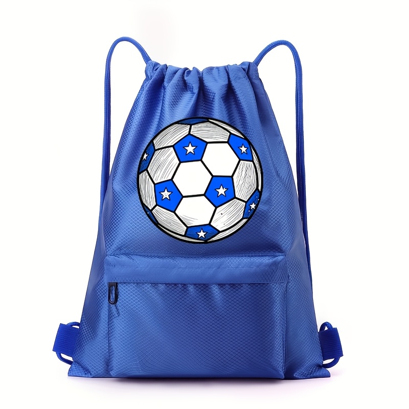 TEMU Fashionable Personalized Custom Football Drawstring Bag, Multi- Bag, Custom Name/text Storage Backpack, In Multiple Colors, Suitable For Rock