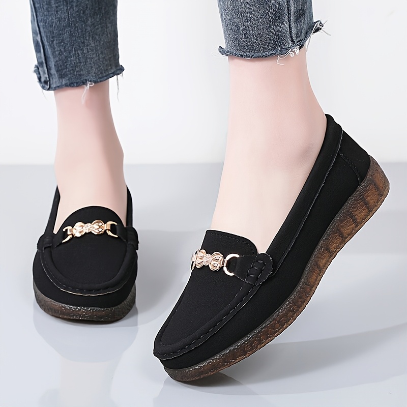 womens slip loafers lightweight cover round toe Temu