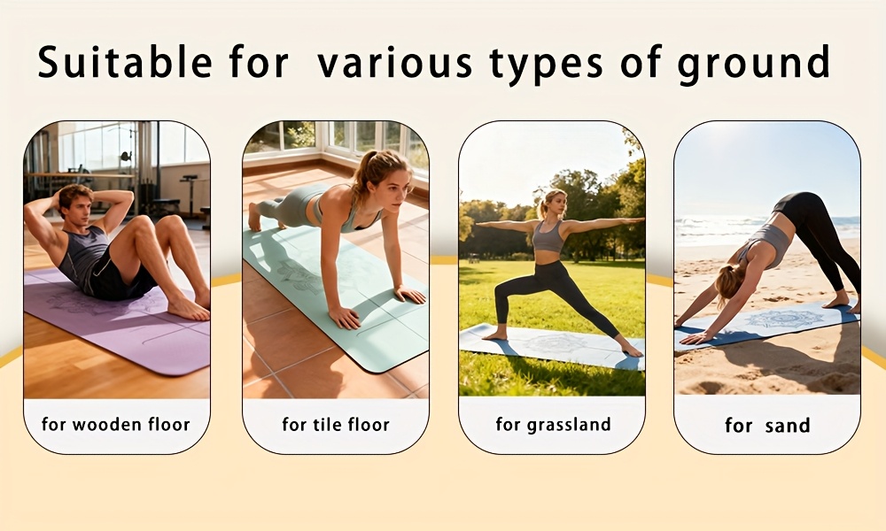 Non-Slip TPE Thick Yoga Mat with Alignment Markers, Large Size 182.88cm Long X 80.01cm Wide X 0.58cm Thick, Tear-Resistant Exercise And Fitness Mat for Yoga, Pilates, And Floor Training.