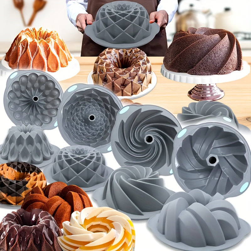 

1 Set Silicone Cake Pan Set - , Heat-resistant Baking Molds For Cakes, Brownies, Muffins - Kitchen Tools For Christmas, Halloween, Hanukkah, Thanksgiving - Essential Bakeware Collection