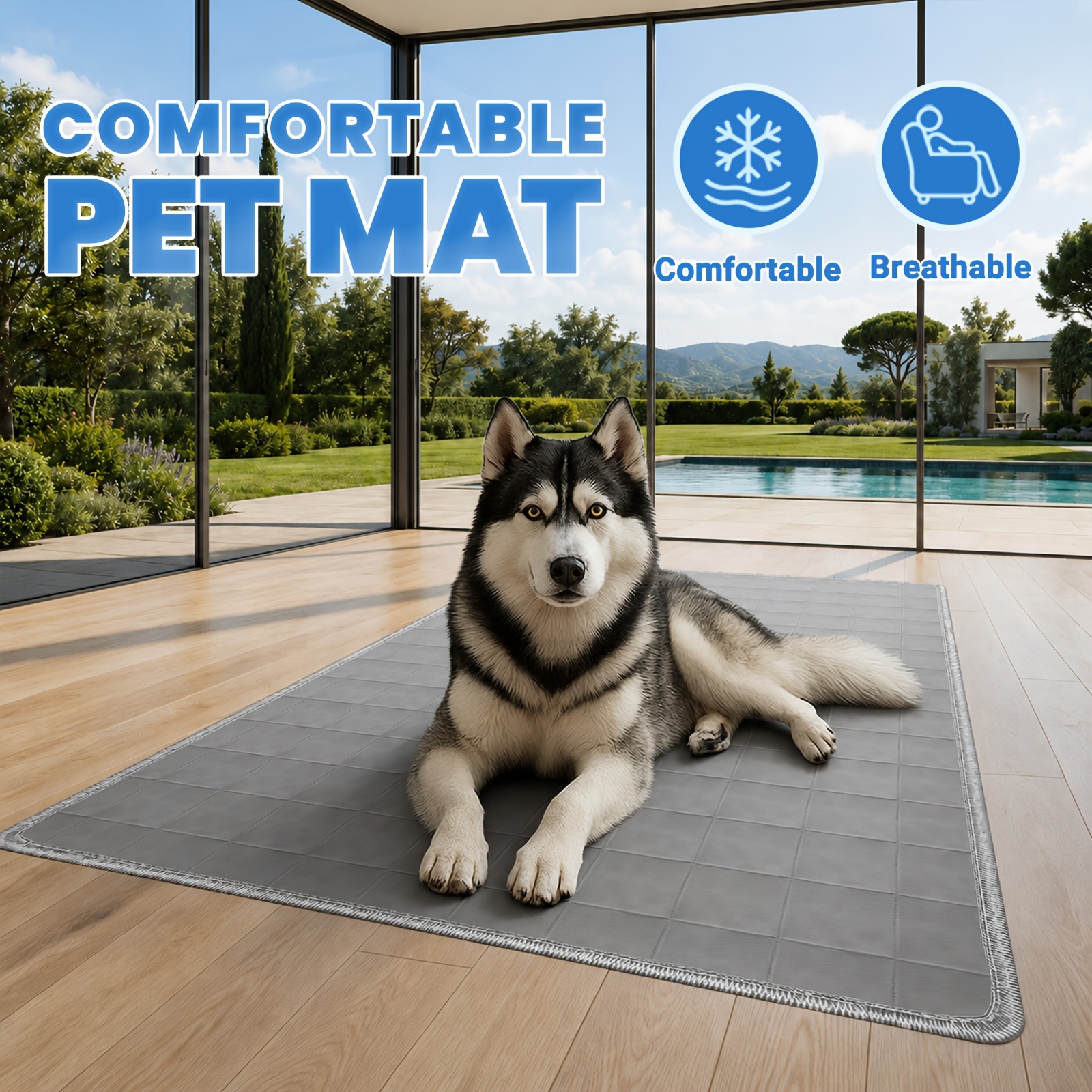[2026 Upgrade] Extra-large Summer Pet Cooling Mat Dog Bed | Moisture-wicking Fabric | Breathable Mesh Bed | Polyester Fiber, Suitable For Small, Medium, And Large Pets