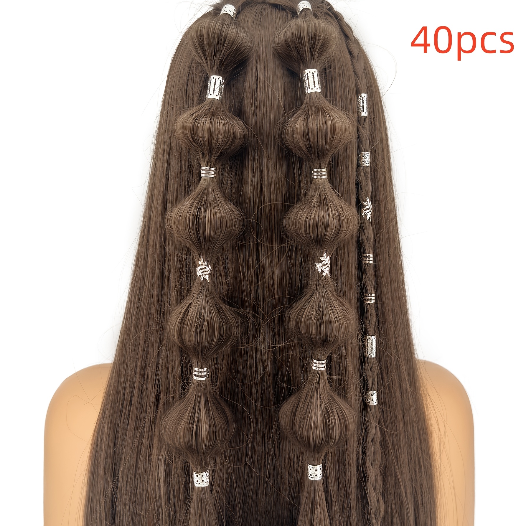 40pcs set mixed hair rings set dreadlocks beads hair rings Temu