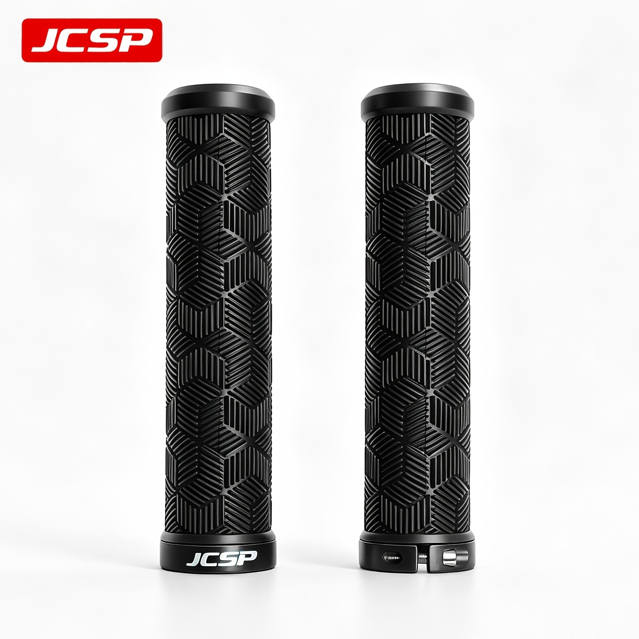 TEMU High-quality Rubber Bike Handlebar Grips - Anti-slip, Shock-absorbing, Comfortable Texture For Mountain Bikes, Folding Bikes, Fixed Gear Bikes &