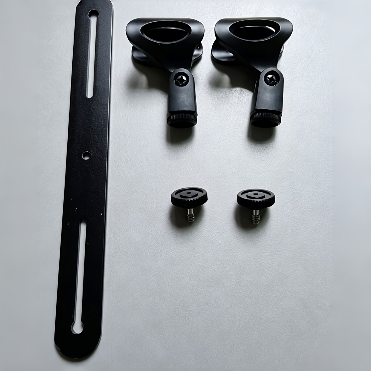 TEMU A Pair Of 1- Microphone Mounting Rods With Full-metal Aluminum Alloy Coloring And Microphone Clips: Suitable For Most Microphone Stands And Boom