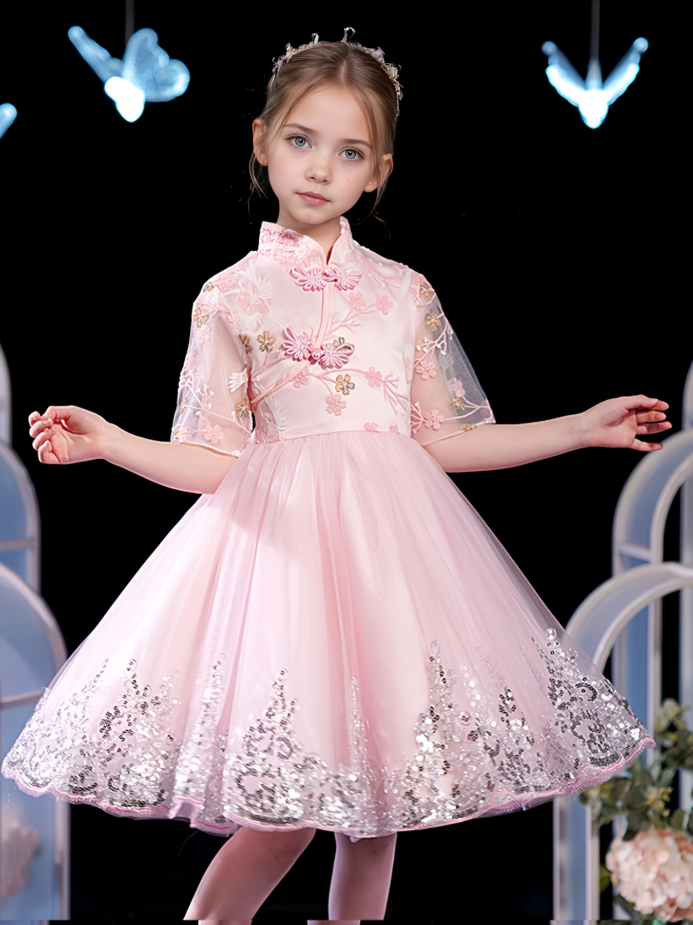 strapless open back dress Pink Vintage Princess 3/5