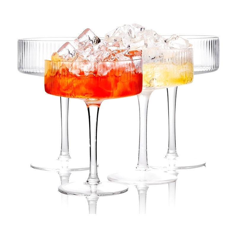 Image of 4 Sets Of 10oz/284ml Reusable Glass Mugs, Ideal For Beverages Like Juice, Milk, And Tea. Perfect For Home, Restaurants, Bars, And Parties, And Suitable For Holidays Including Christmas And Halloween