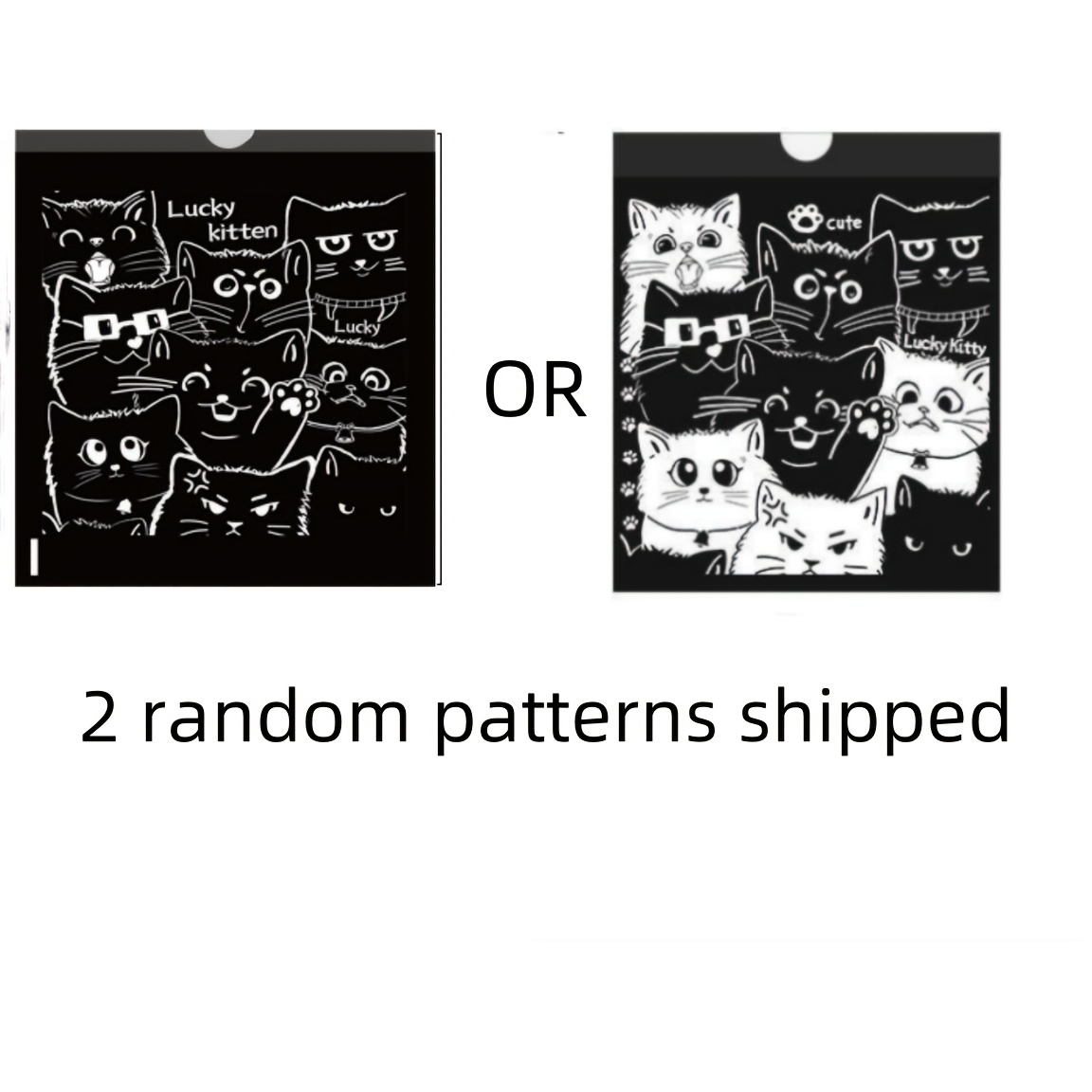 TEMU Polyethylene Garbage Bags | Cartoon Cat Designs | With Drawstring Closure | Ideal For Bedroom & Bathroom Use | High-quality, Disposable Trash Bags, Trash Can Bathroom