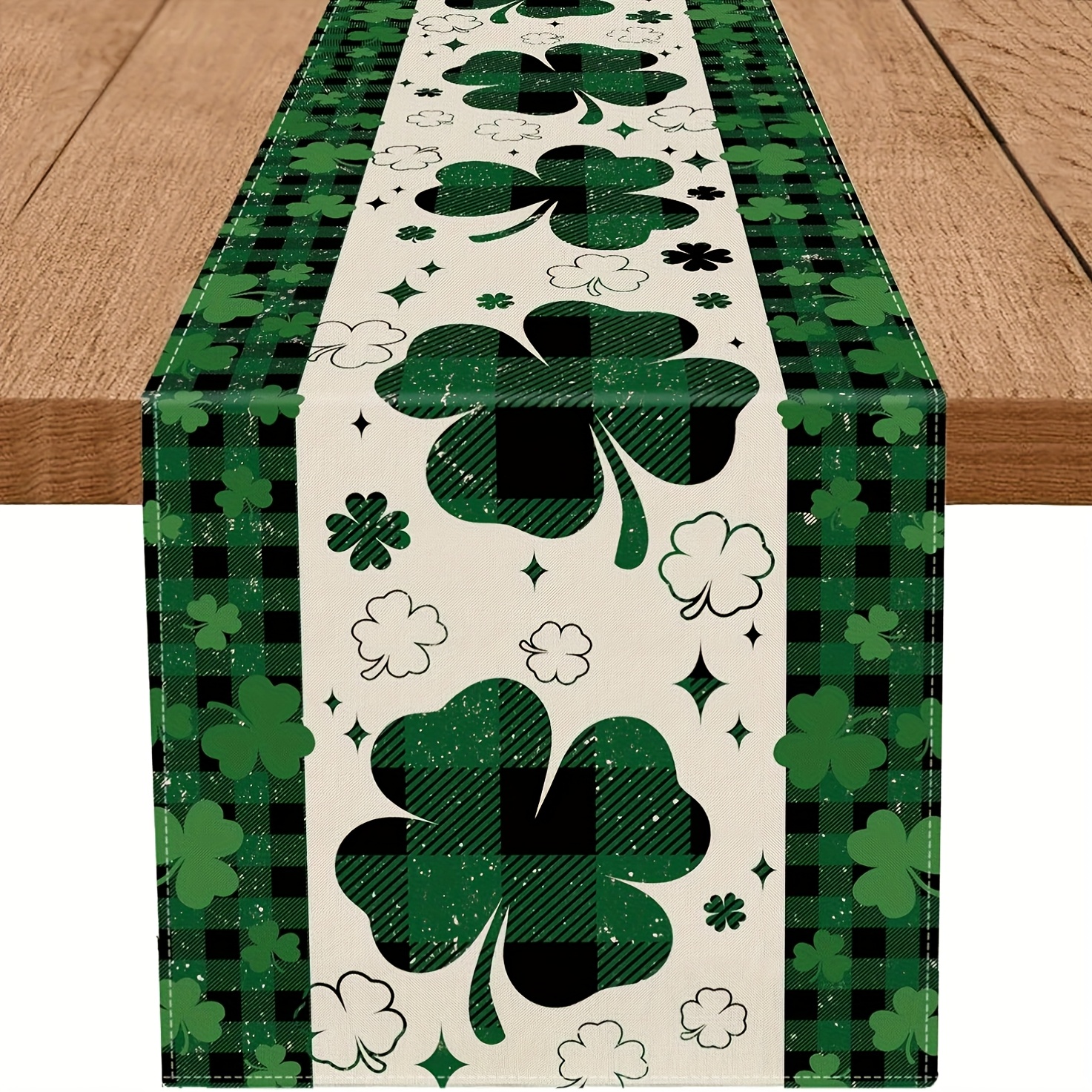 

1pc, 's Day Table Runner Shamrock Vintage Table Decorations Holiday Dining Home Party Supply 13 X 36, 13 X 48, 13 X 72, 13 X 108