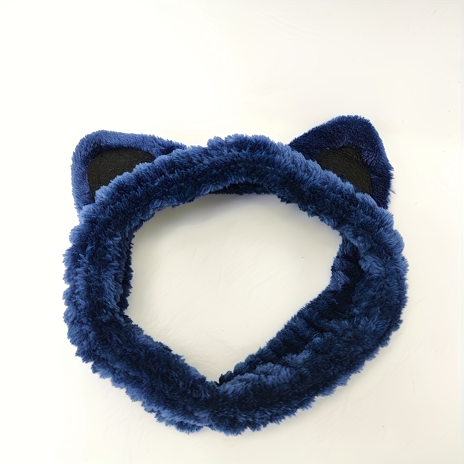 TEMU [ From] 1pc, Facial Cleanser Headband Hairband With Cat Ears Coral Velvet Cartoon Cute Creative Hair Accessories