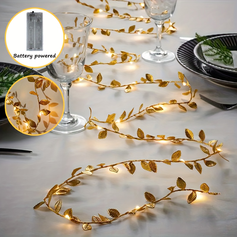 

String : Christmas Diy - 20 Led Battery Operated, 2m/6.56ft Fake - For Thanksgiving, , , , , , , Table, , , (battery Not Included)