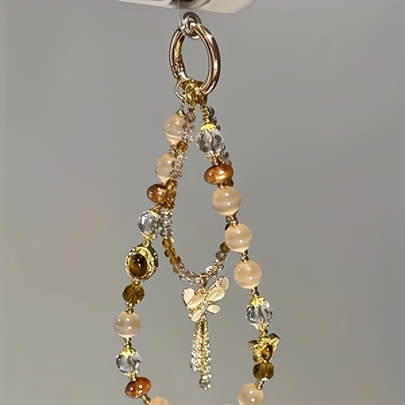 TEMU Effect Imitation Crystal Tassel Exquisite Phone Charm L76