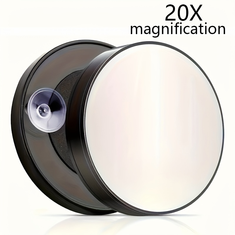 TEMU High Magnification Makeup Mirror With Suction Cup Base - Palm-sized, Hd Non-distorted View For Precise Facial Application And Touch-ups,