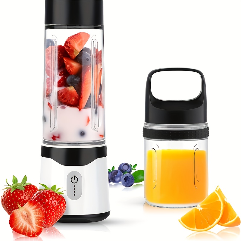 TEMU Juicer Mixer Vegetables Fruits Juice Nutrition Machine 2 Cups 350ml/500ml 4000mah 22000 Rpm Battery Portable Magnetic Induction Safety Feature