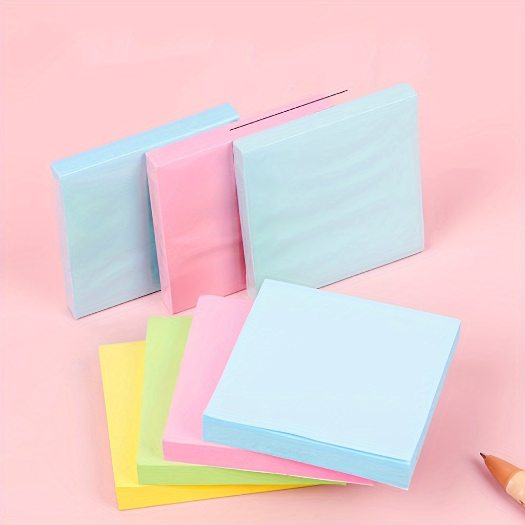 100pcs Horizontal Sticky Notes Bright Colors for Messages
