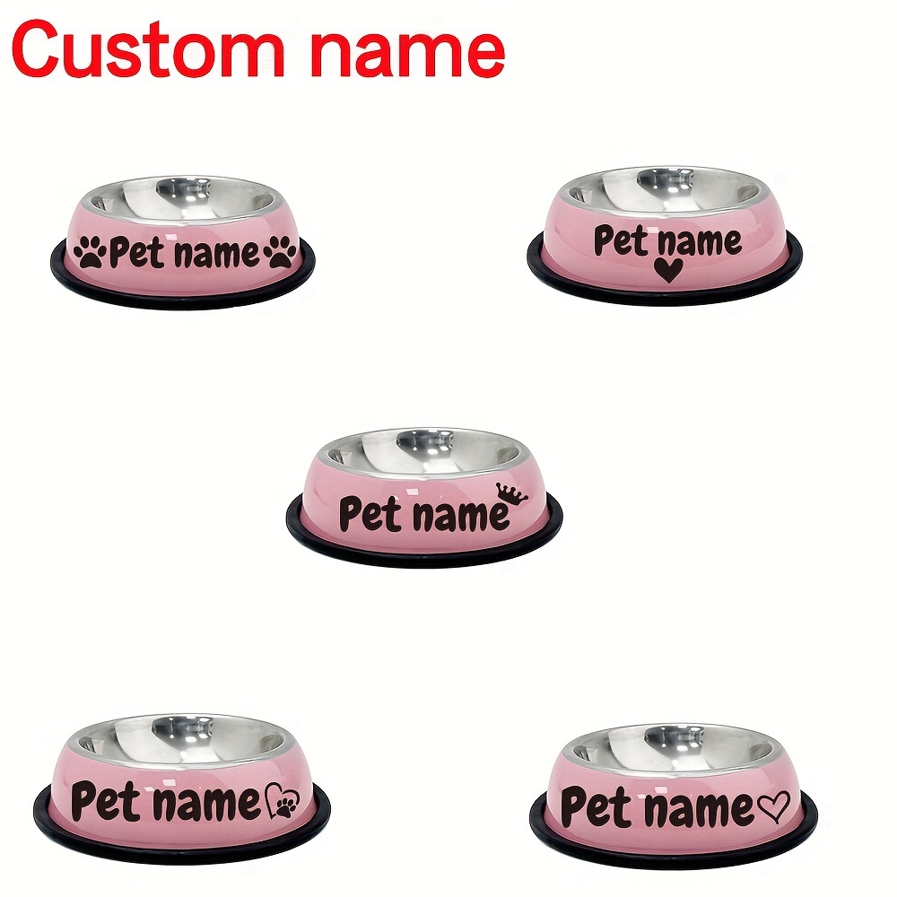 

Personalized Stainless Steel Dog Bowl With Non Slip Bottom, Durable Dog Bowl For Small Medium & Large Dogs, Custom Pet Name Dog Feeding Bowl For Food & Water