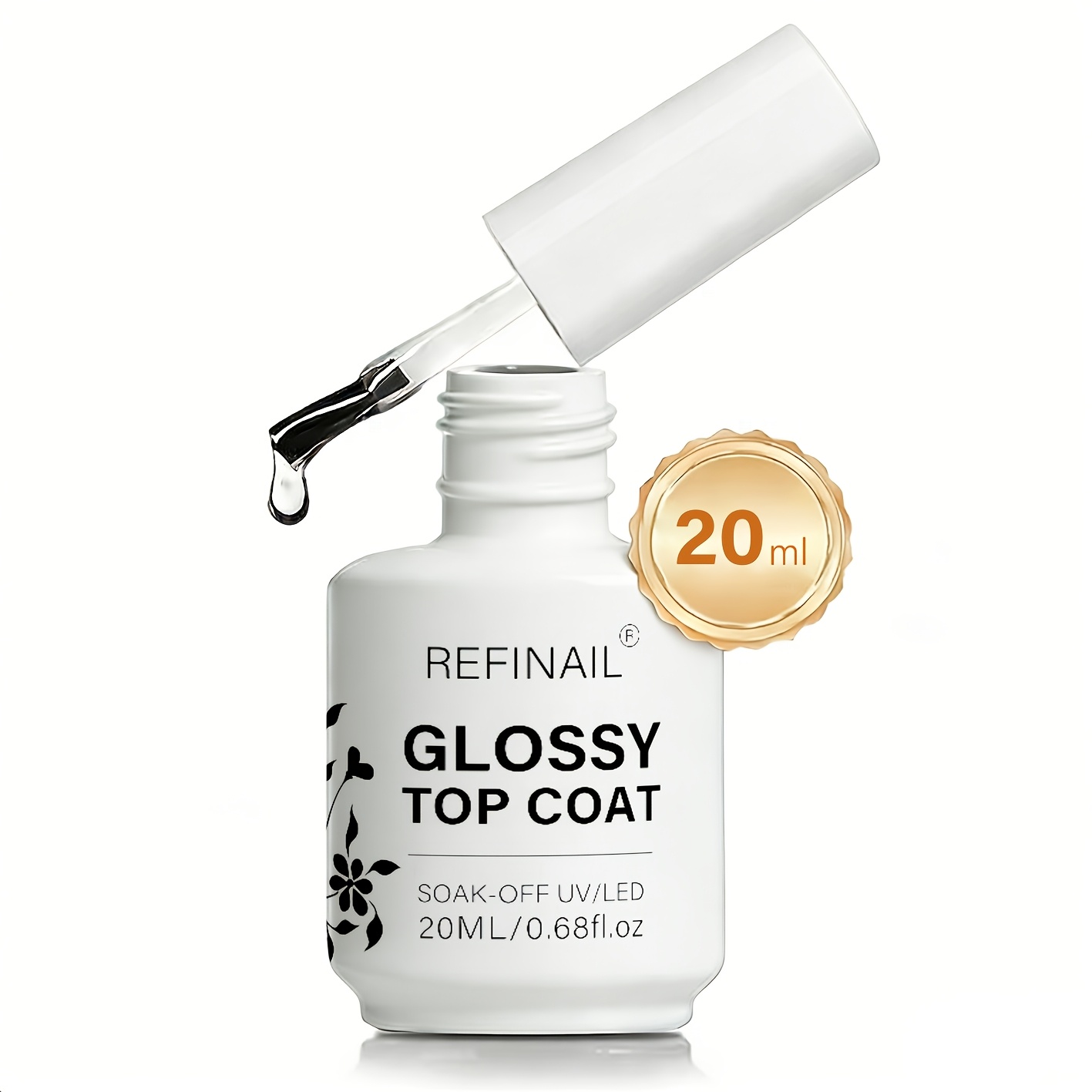 Gel Coat - Glossy End Long-lasting And Durable, No Wiping Required, Removable With Led Light And Soak-off, Suitable For Home And Professional Nail Salons