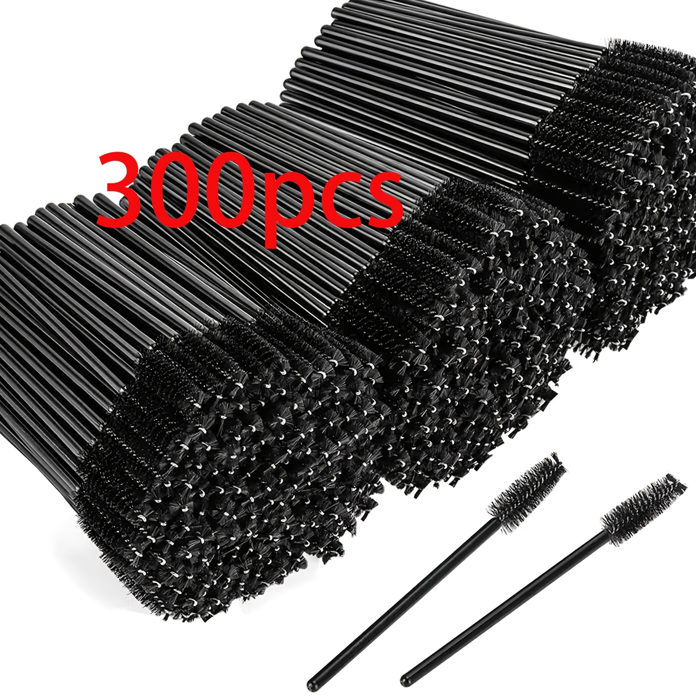 TEMU 300pcs Professional & Eyelash Extension Brush Set With Soft Nylon Bristles - Suitable For , Applicator For Precise Lash Application, Eyebrow For
