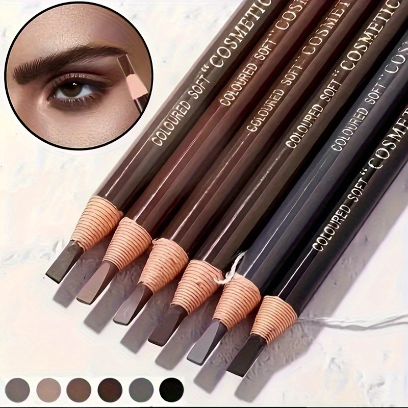 3pcs waterproof sweatproof eyebrow pencils 6 vibrant colors long lasting no sharpening needed