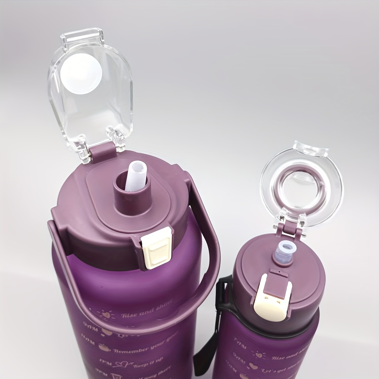 1pc Grande Capacité 67.63oz/23.67oz/10.14oz Bouteille d'Eau PC Étanche avec Couvercle à Paille, Portable Robuste pour Gym, Camping, École, Extérieur, Sports - Conteneur Étanche Durable pour Hydratation en Déplacement, Idéal pour s &