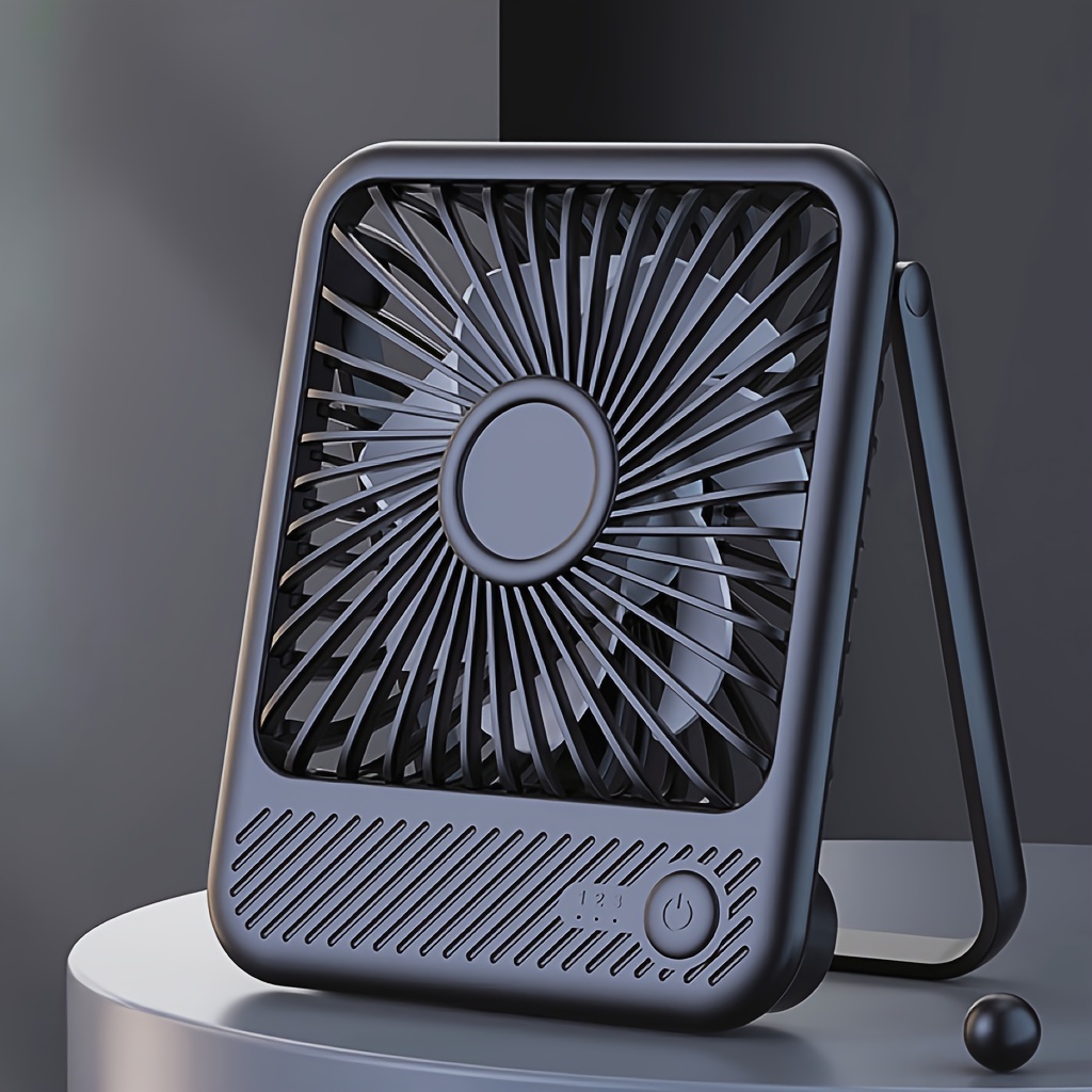 

Desk Fan, Ultra Quiet 2.5-11h 2000mah Battery Operated Small Usb Fan With Strong Wind, 180° Tilt Folding And 3 Speeds Adjustable, Battery Powered Mini Personal Fan For Office Bedroom Desktop