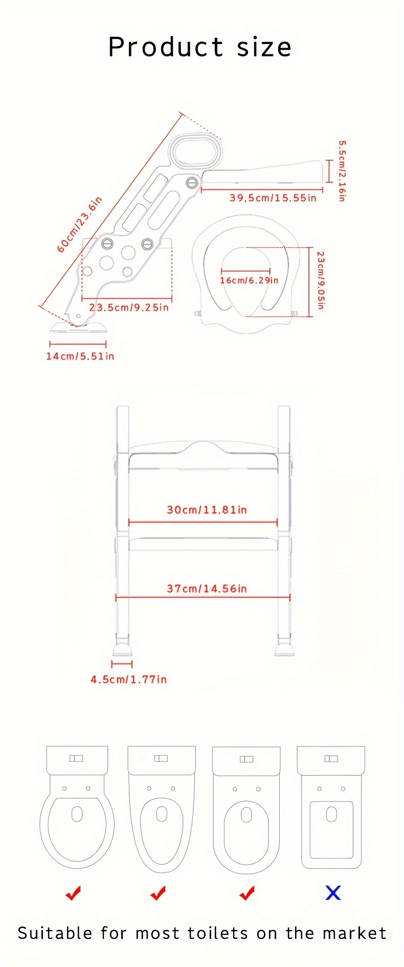 1pc potty training seat with step stool ladder portable potty training toilet foldable toilet seat details 6