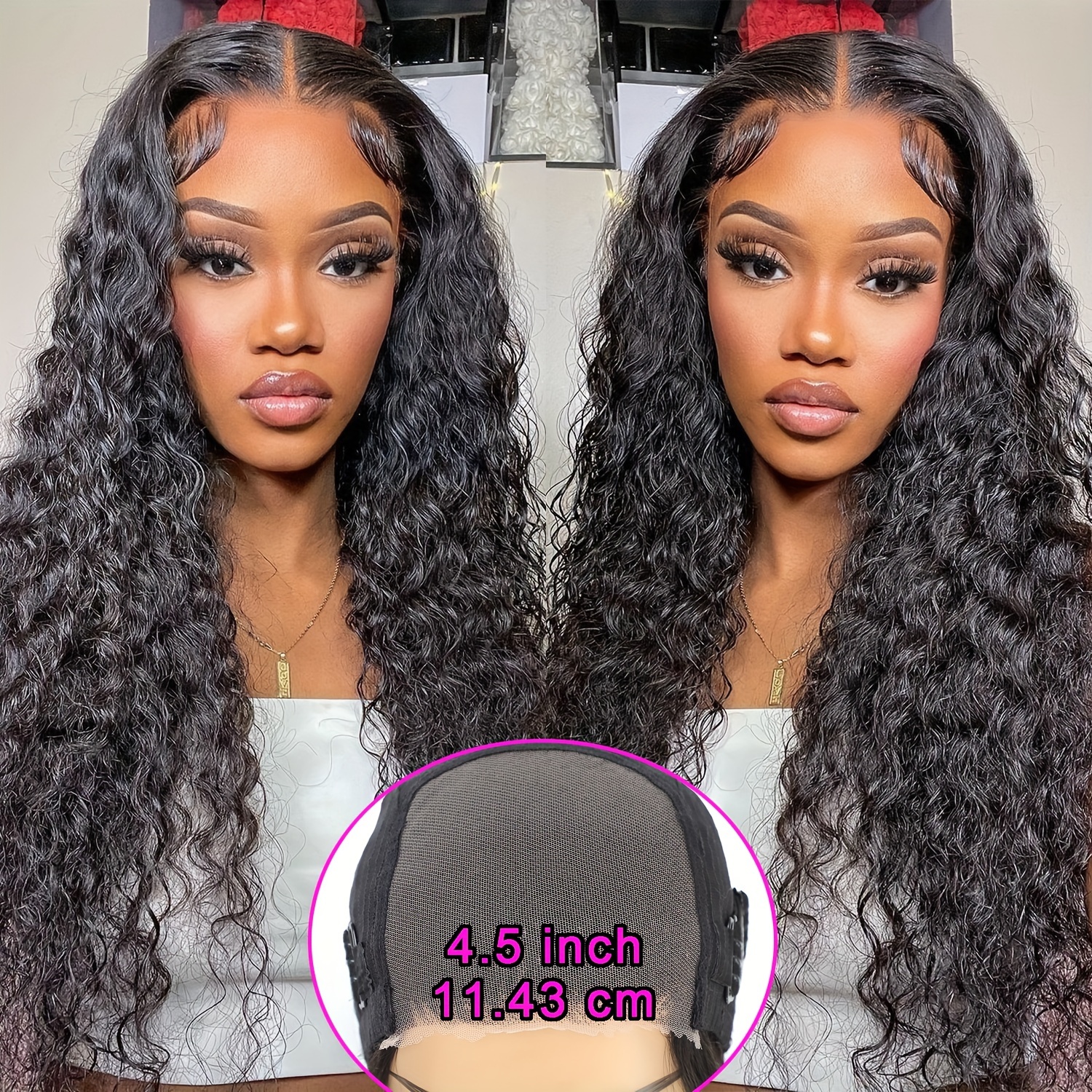 Curly Glueless Wig Human Hair Ready To Wear And Go Pre Cut Brazilian Deep  Wave 5×5 Hd Lace Closure Wigs Pre Plucked For Women - AliExpress