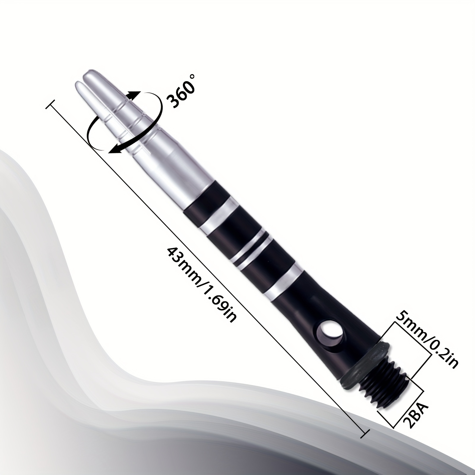 43mm Rotatable Aluminum Alloy Dart Shafts 3pcs