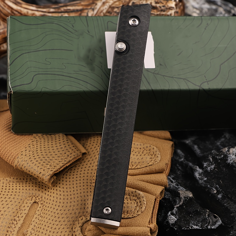 

1pc Hot Selling Folding Knife, Practical Sharp Edge Folding Knife, Crk Jungle Adventure Carrying Knife With Lock, Sharp Cutting, Exquisite Gift
