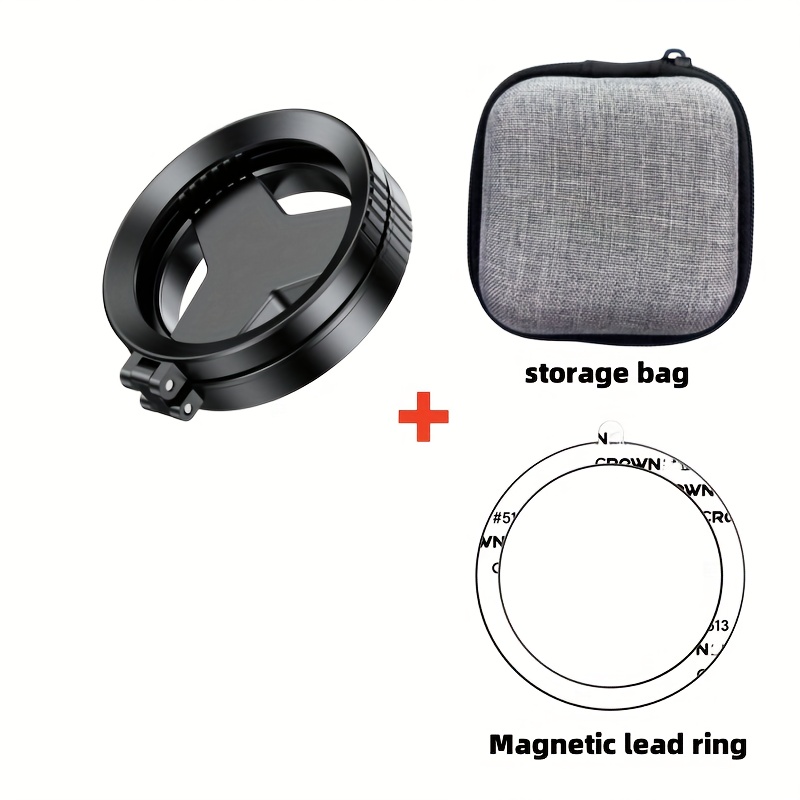 Image of 1pc 52mm Cpl Phone Magnetic Polarizing Filter Lens - Magnetic, Foldable, Telescopic | Compatible With Universal Smartphones, Portable Photography Accessory