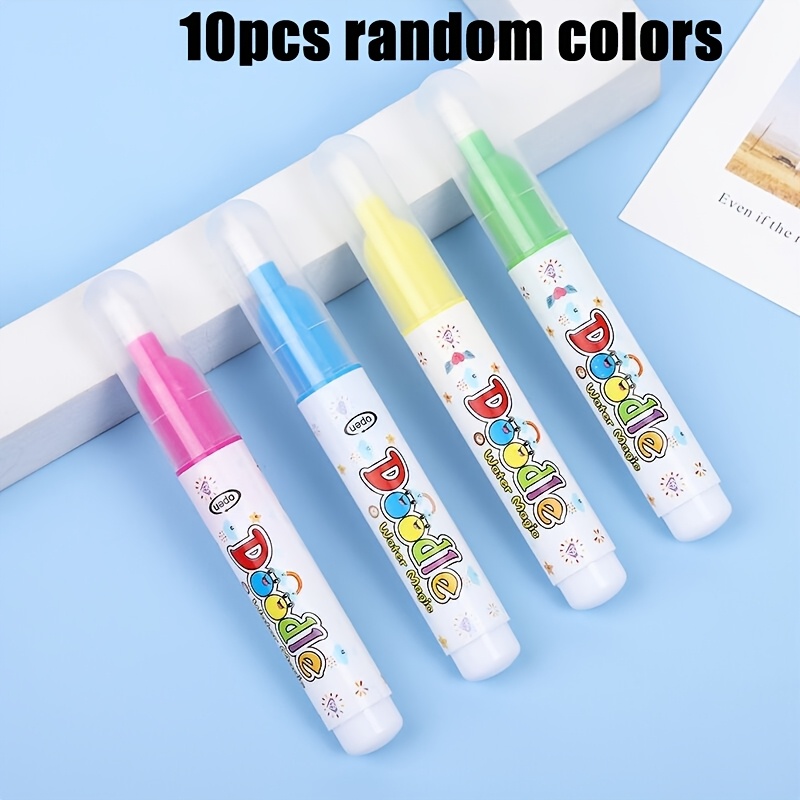 Image of 10pcs Clear Water Painting Pen, Water Painting Book, Special Pen, Water Pen, Creative Soft Brush, Water Pen, Fountain Pen Random Color