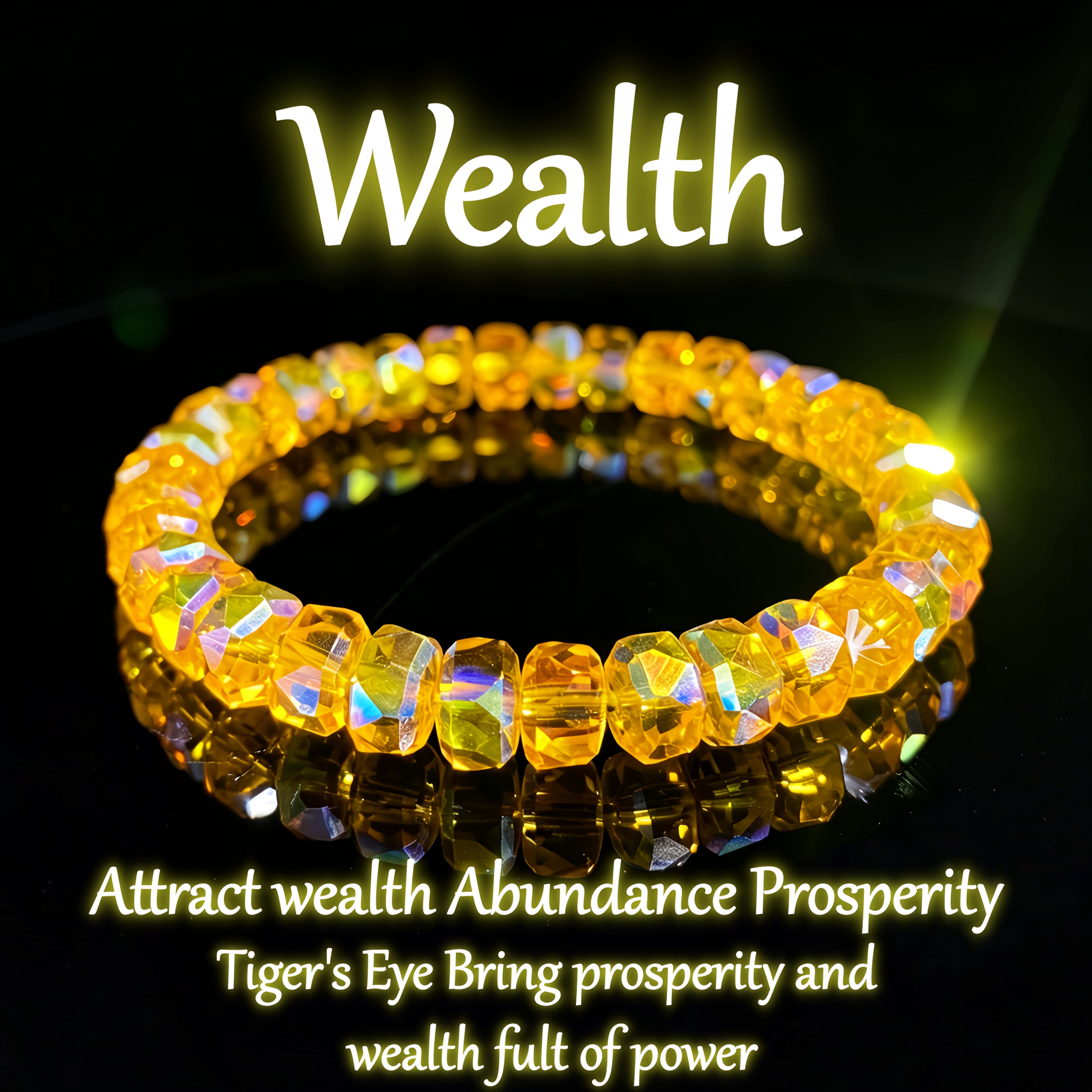 1pc Wealth Bracelet, Symbolizing Wealth And , Meaning Gathering Wealth And , Handmade Elastic Rope, Fashionable Fortune Bracelet For Women, Perfect Gift For