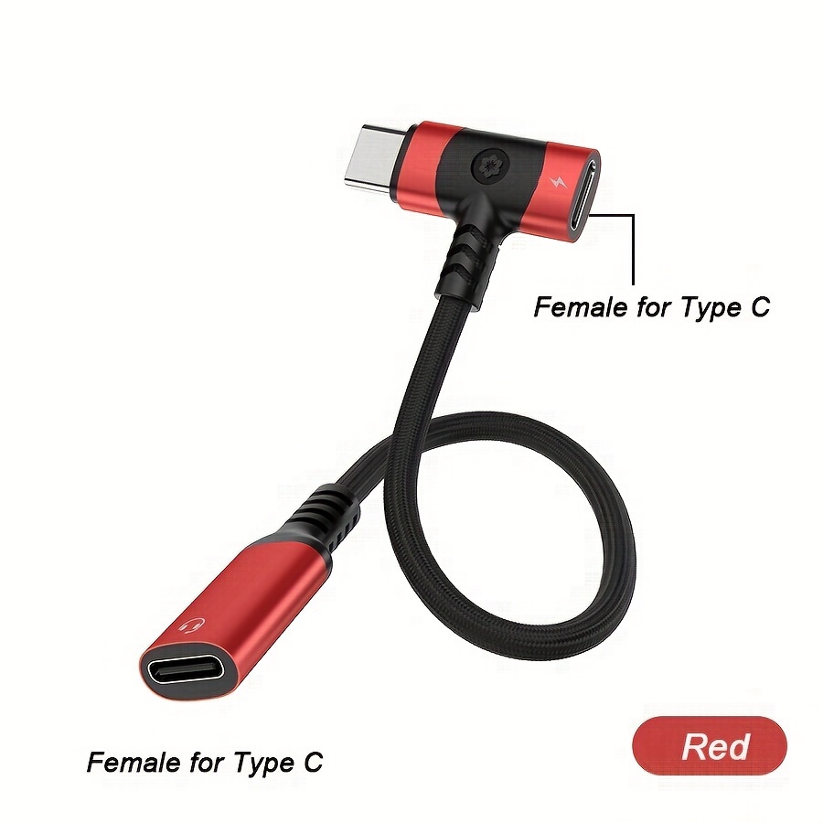 Usb C To Type Adapter, A Type-c Jack Charger Cable For Phones, Compatible With Xiaomi, Oneplus, Google, Vivo, And More, Featuring An Aluminum Alloy Shell