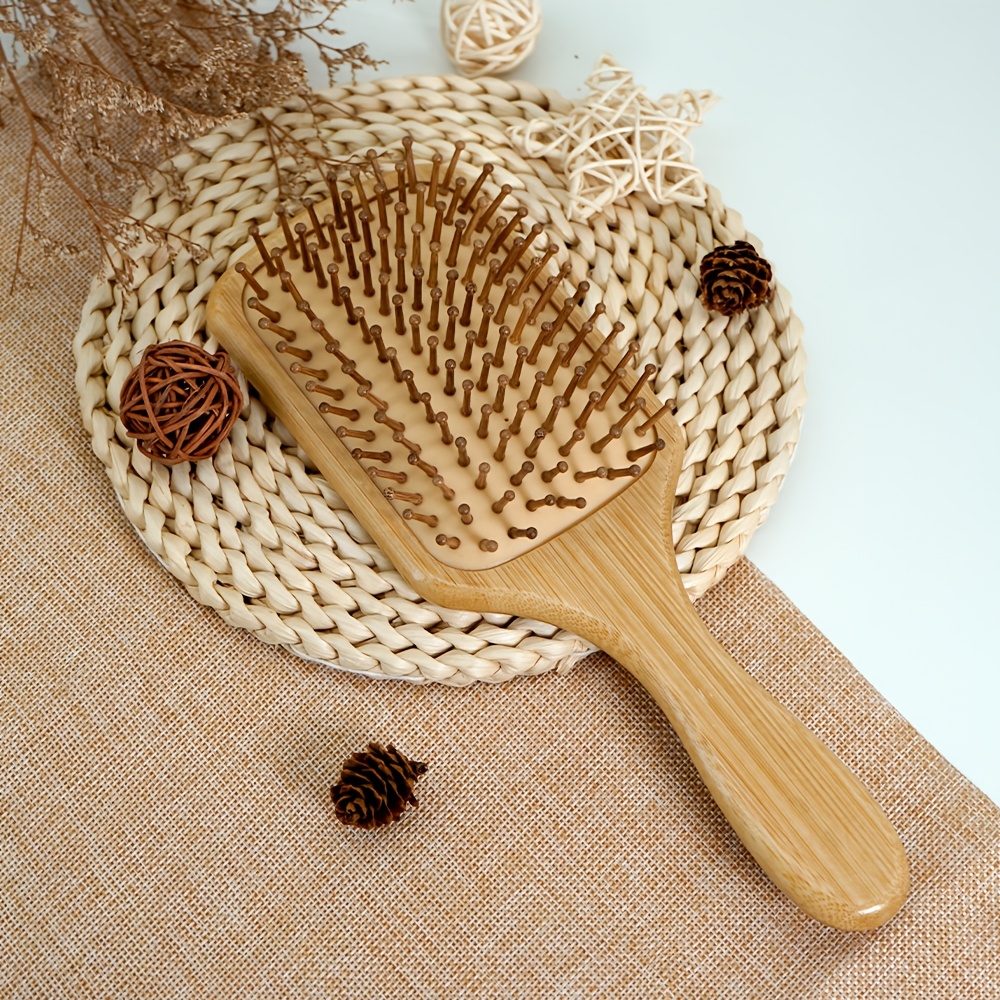 

Brosse à cheveux en bois de bambou avec masseur du cuir , peigne anti-statique pour lisser les cheveux, poils de bouleau pour cheveux , peigne de avec manche en bambou pour la croissance des cheveux