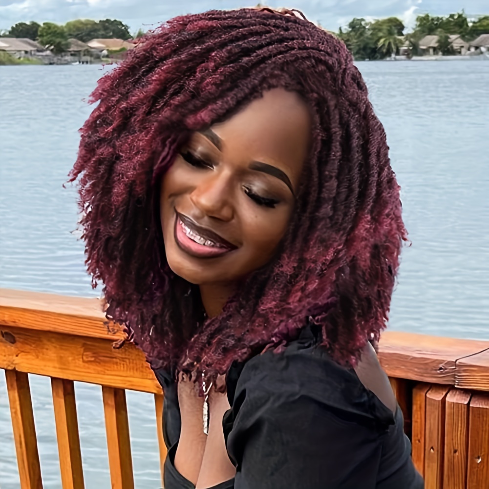 Synthetic Dreadlock Wig Afro Twist Braids Wig Black Brown Temu