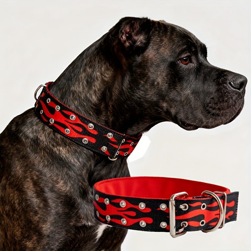 Durable 80.01 cm Flame Dog Collar for Large Dogs