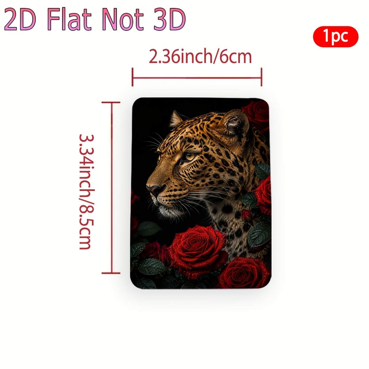 1 pièce mini   de poche 1 pièce à motif léopard et rose -   carré pliable    ,   de voyage portable pour retouches,   compact pliable pour lextérieur, cadeaux, pour, 2d plat