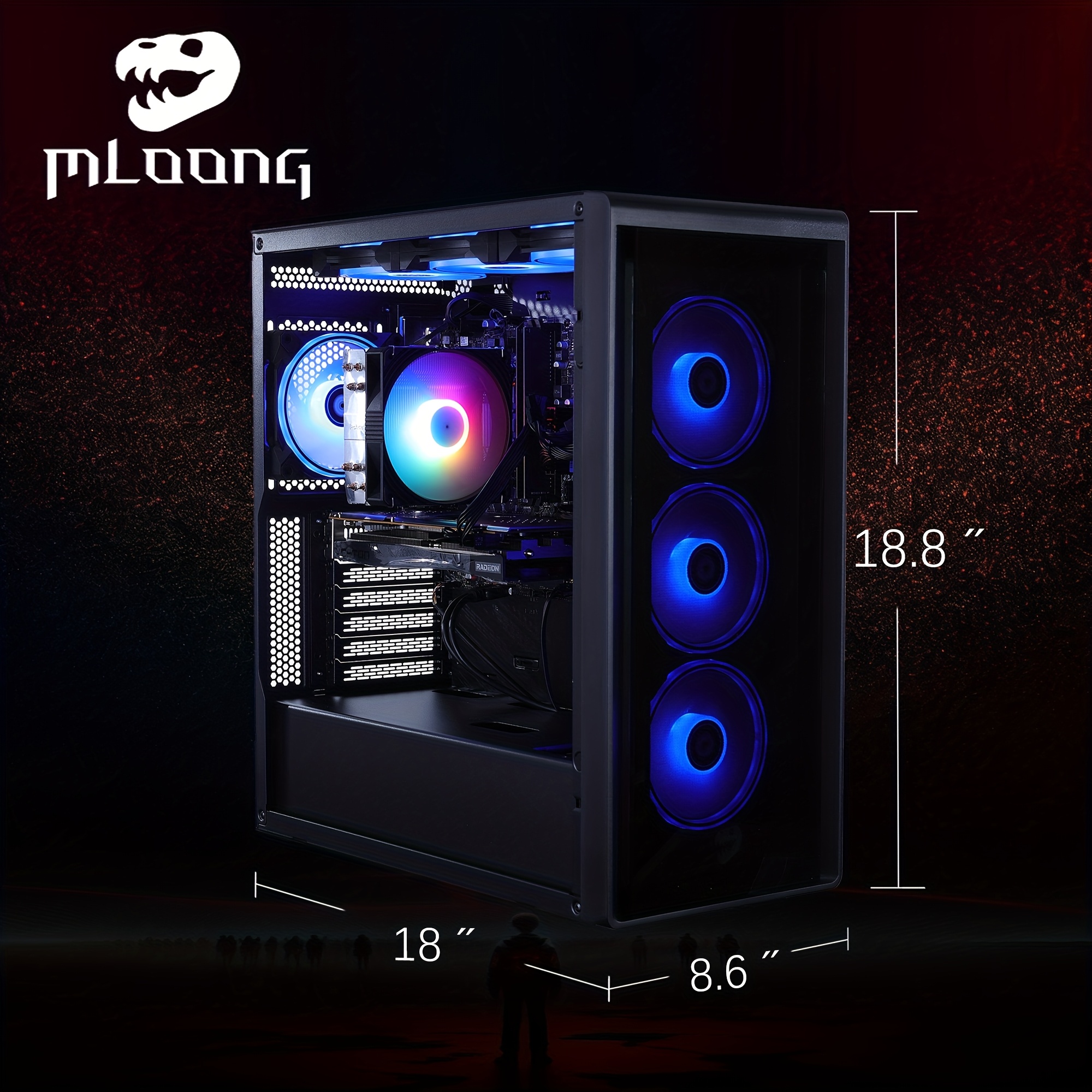 デスクトップPC RYZEN5 5500 Radeon RX 6600 16GB ryzen5 5500 RX6600】 ゲーミングPC 超静音