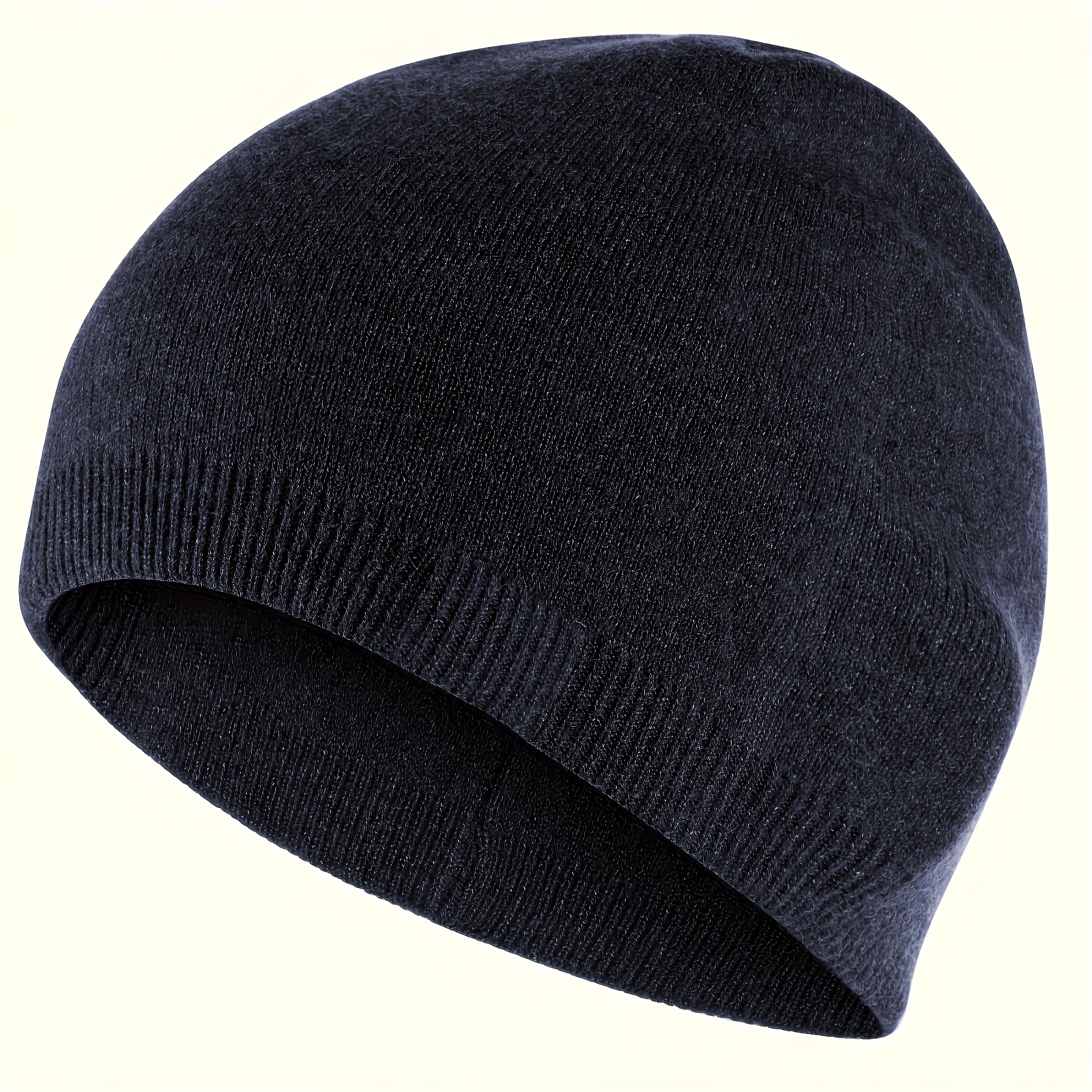 TEMU 1pc, Knitted Beanie, Double Warm Knitted Hat, Casual Cooler Hat, Soft And Comfortable Breathable Sports Cap, Unisex, Suitable For Daily Leisure