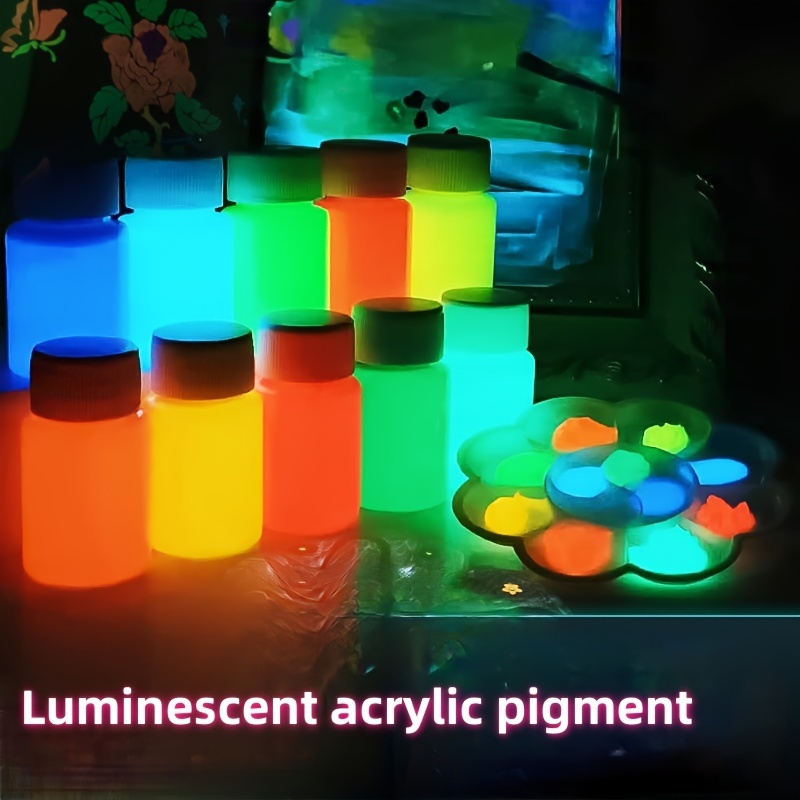 

Ultra-bright 20ml Glow-in-the-dark Acrylic Paint - Perfect For Diy Clothing, Shoes & Stone Art Projects - Ideal Gift For Artists Acrylic Paint Palette Glow In The Dark Acrylic Paint