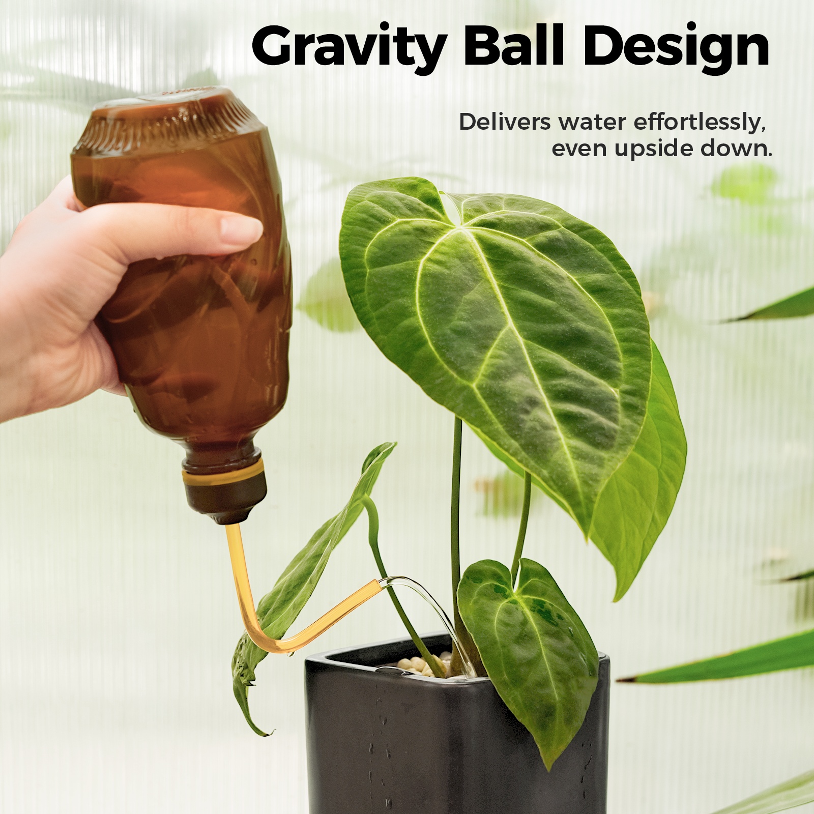 TEMU Compact Watering Bottle For Plants - Accurate Spout For And Indoor Plant Maintenance, Rich Brown Color