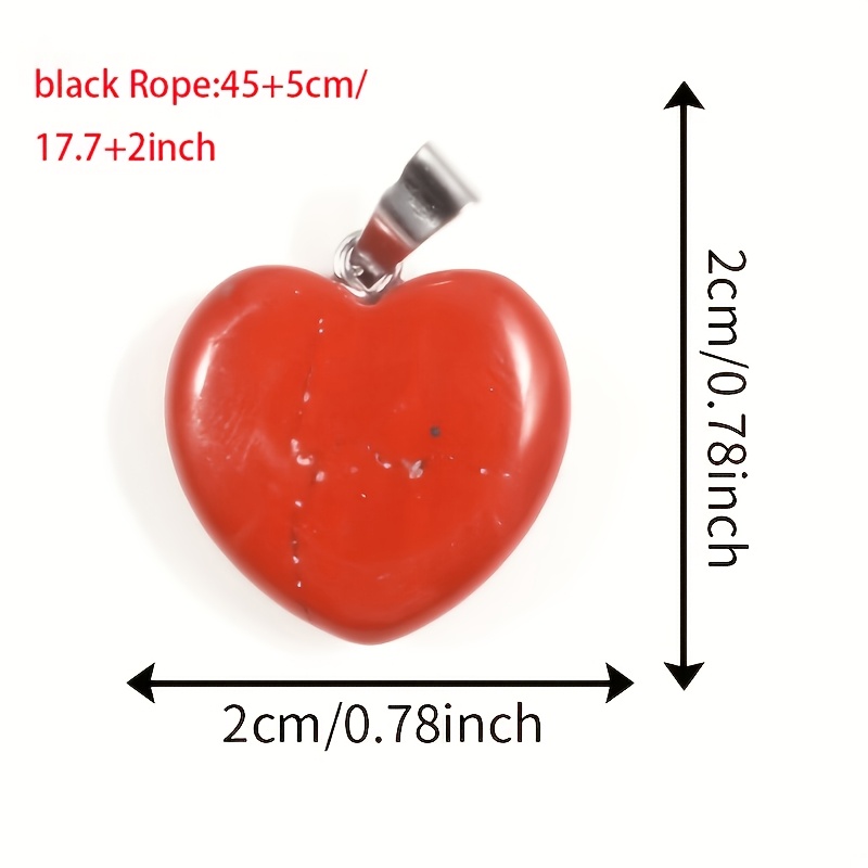 Set of 6 Natural Stone Red Pendant Necklaces