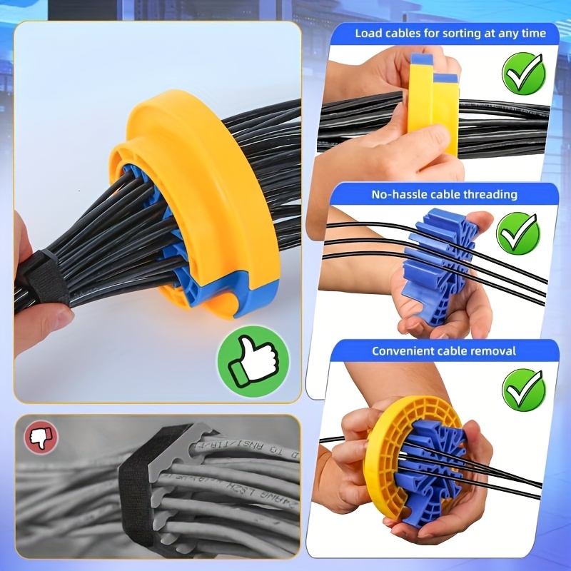 ethernet cable organizer tool durable plastic Temu Bahrain
