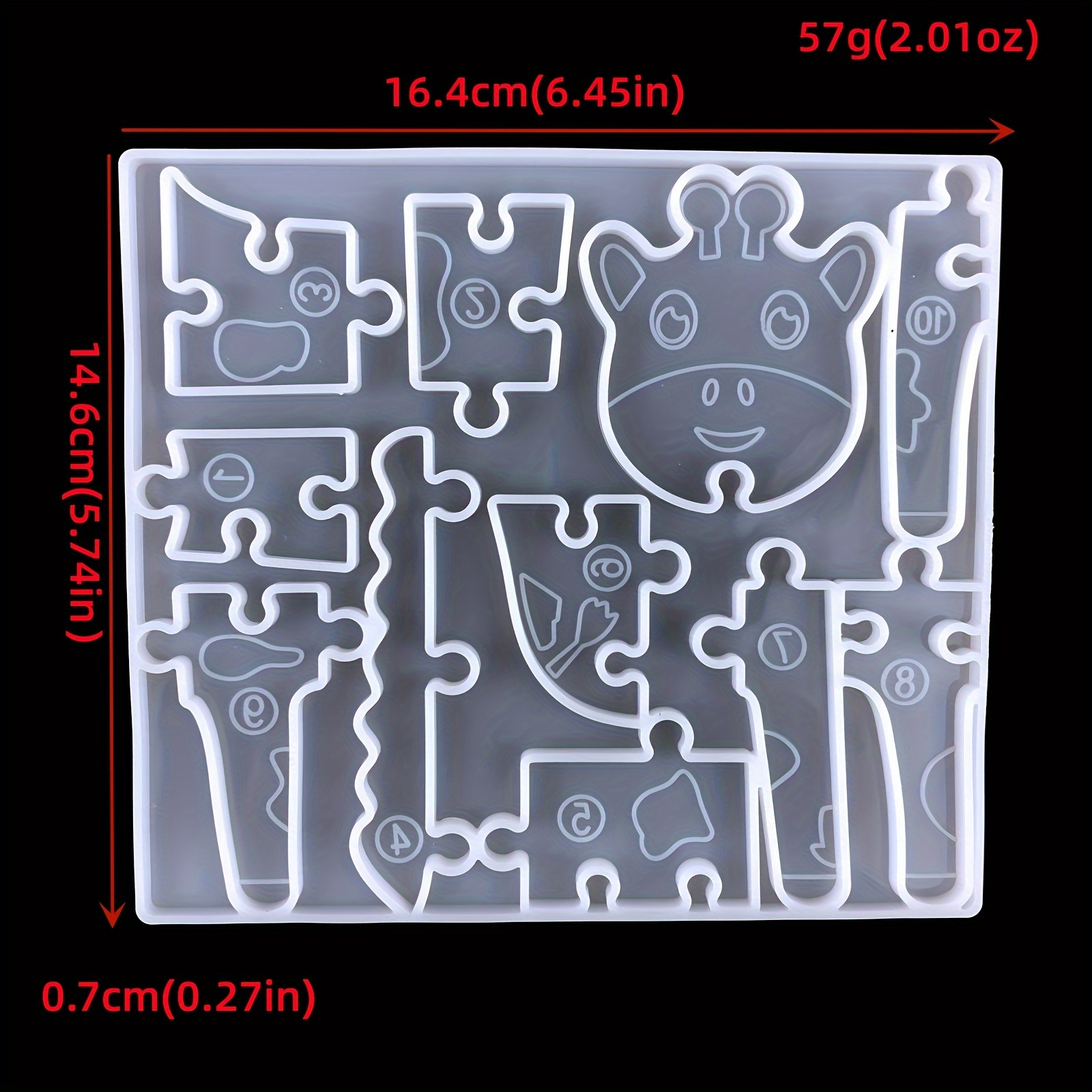 Tyrannosaurus Rex Puzzle Dropping Mold Diy Giraffe Crocodile Puzzle Game Dinosaur Puzzle Silicone Mold