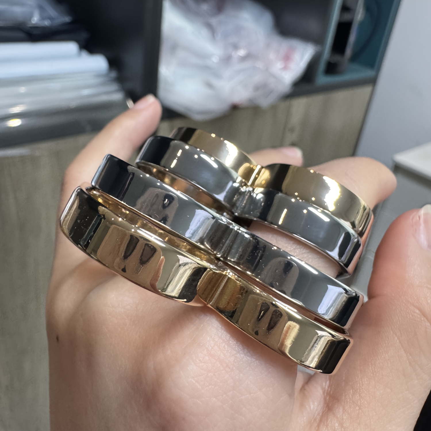 1pc Bouncy Ring, Men's And Women's Accessories Double Ring Accessories for DIY Crafts, Garden Accessories And Phone Case Decorations - Multifunctional Rings for Daily Wear And Celebrations, Phone Case Decorations