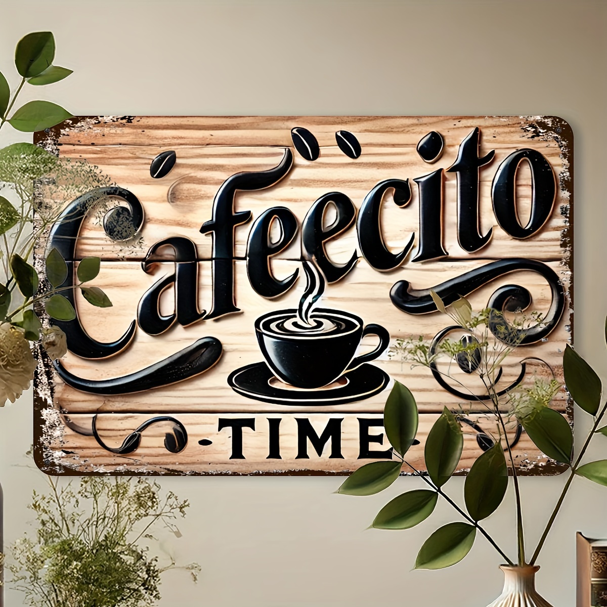 

Vintage Metal Wall Sign - Home, Coffee Shops, Garages & Outdoor Decor,