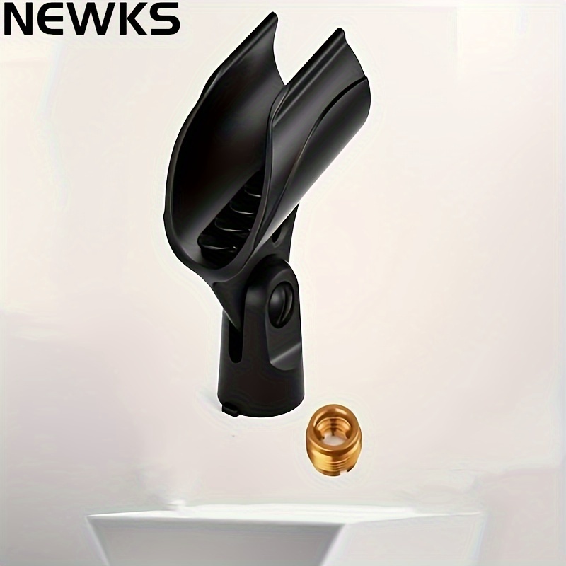 

The Newks Microphone Holder Is For Use With Microphone Stands And Includes A 5/8" Male To 3/8" Female Adapter, Making It Compatible With A Of Wired And Wireless Microphones.