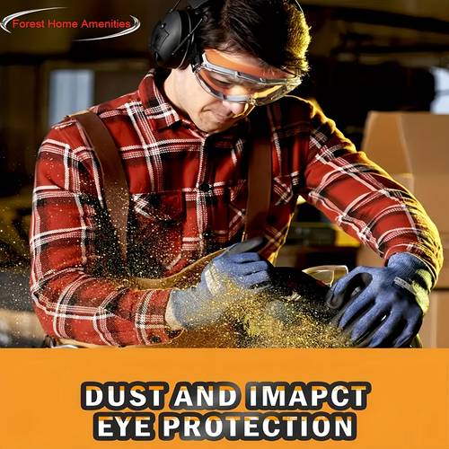 occhiali di da lavoro unisex - design , adatti a molteplici , visione , regolabili e antiscivolo con caratteristiche rimovibili, occhiali resistenti urti per lavoro, ciclismo, falciatura del prato e smerigliatura