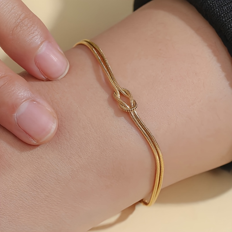 Women's 18K Plated Stainless Steel Tennis Bracelet