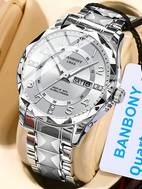 stainless steel quartz watch blue dial with roman date calendar display waterproof ipx7 casual sporty style casual sporty watch elegant watch design quartz movement