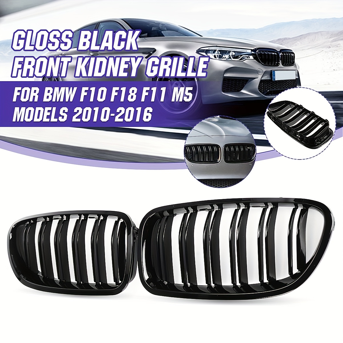 

Car Front Kidney Grille Grill For 5 Series F10 F11 F18 520d 530d 540i 2010 2011 2012 2013 2014 2015 2016 2017 Racing Grill